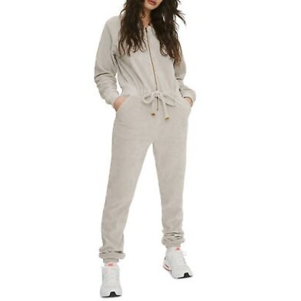 Eleven Paris Cotton Velour Long Sleeve Jumpsuit M